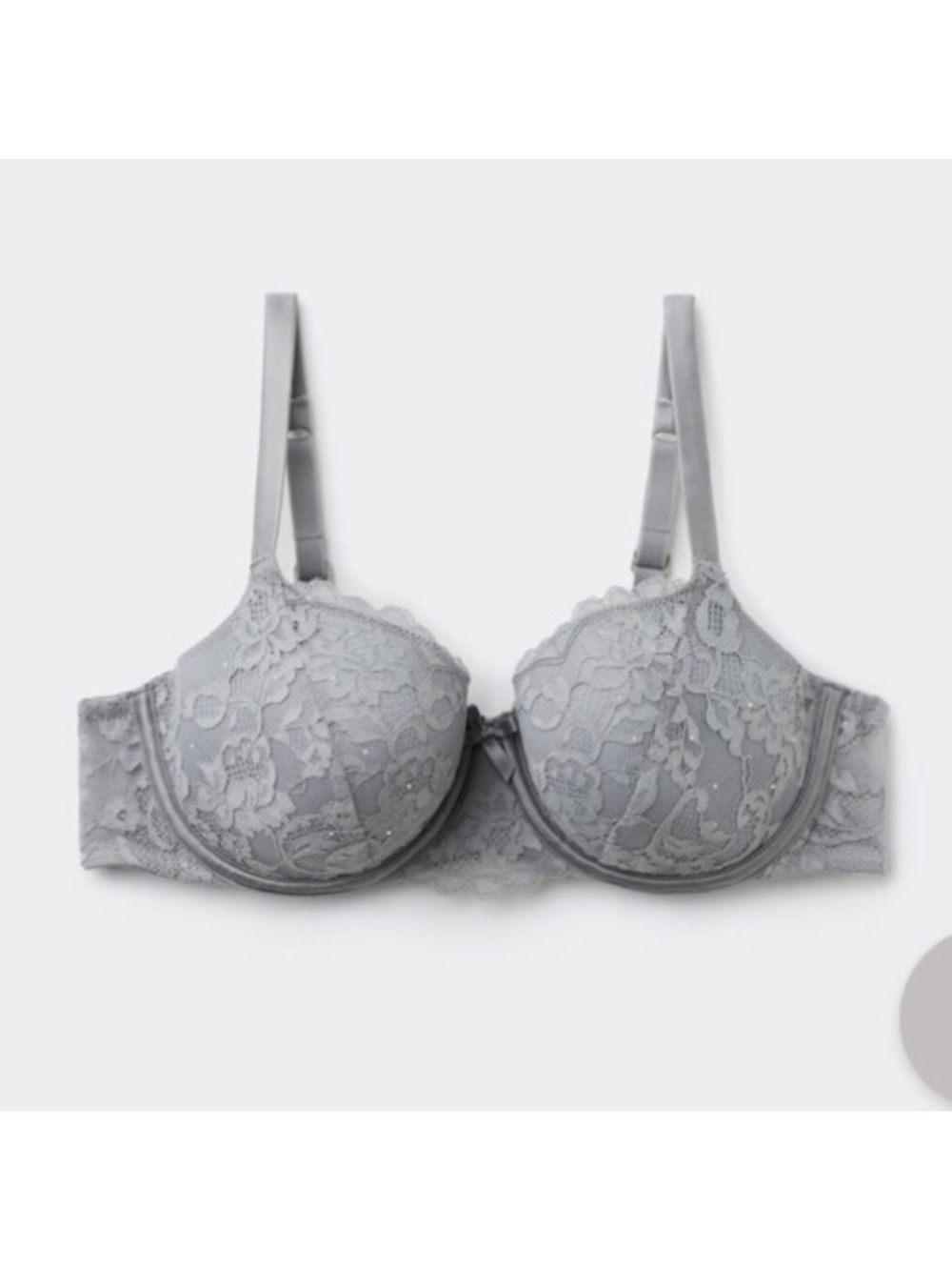 Tezenis Lace Underwire Bra in Light Gray size 36D